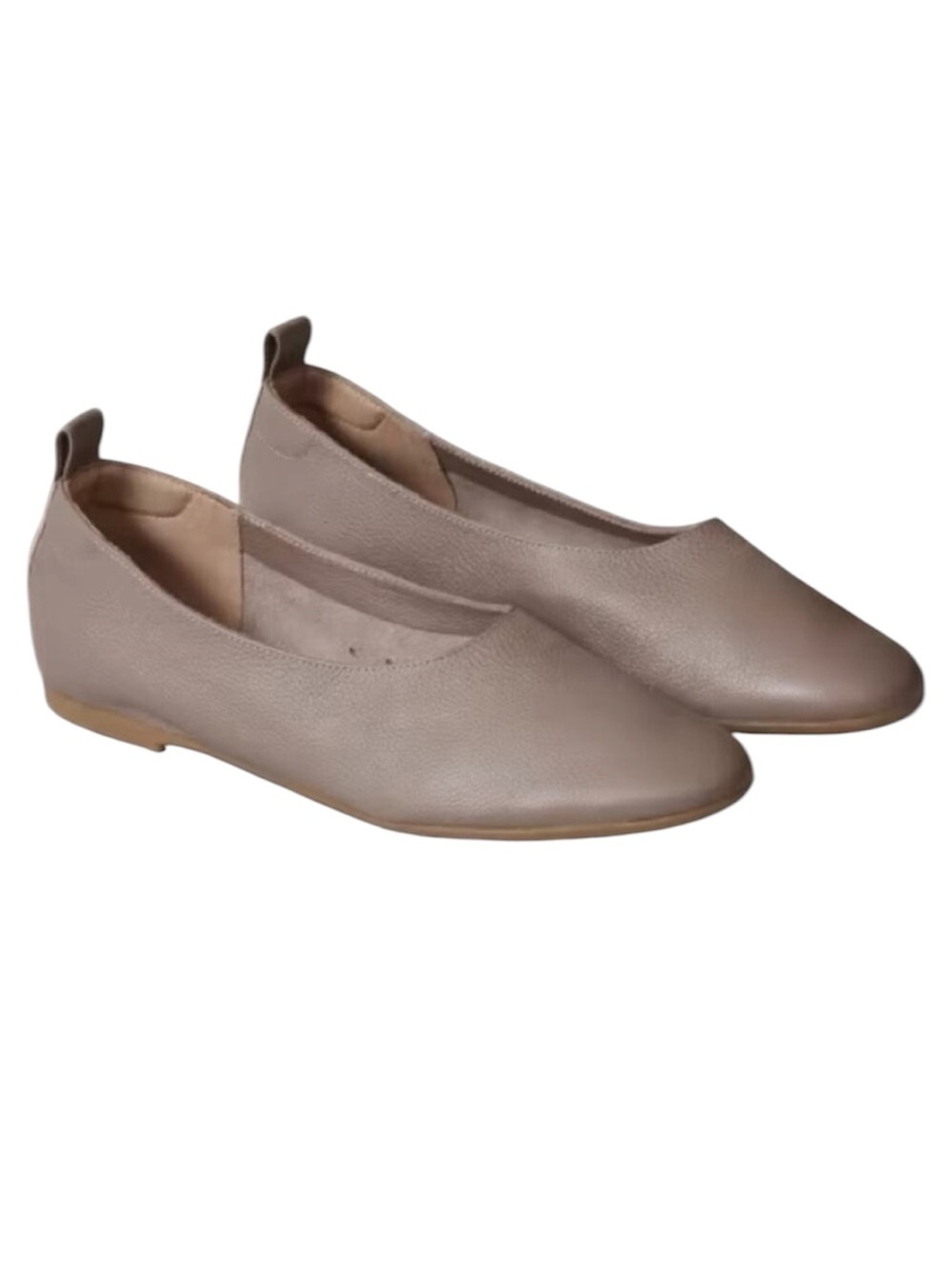 Everlane Day Glove Flat Mocha Tan Italian Leather Slip On Minimal Size 9 NWOT